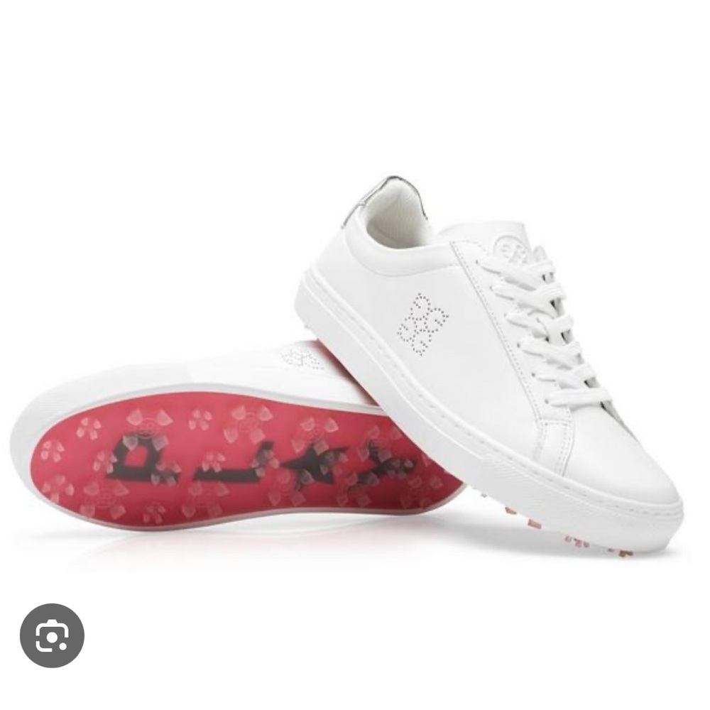 GFore Ladies Disruptor Golf shoes in white with silver size US7.5